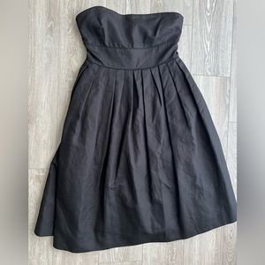 J Crew Strapless Pleated Black Dress size 12
